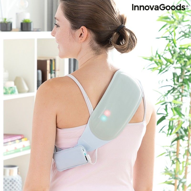 Ceinture Chauffante Massage Dos - 3 Modes Massage + 3 Niveaux Chaleur | Ajustable 86-156 Cm | Pour Soulager Douleurs Lombaires, Contractures