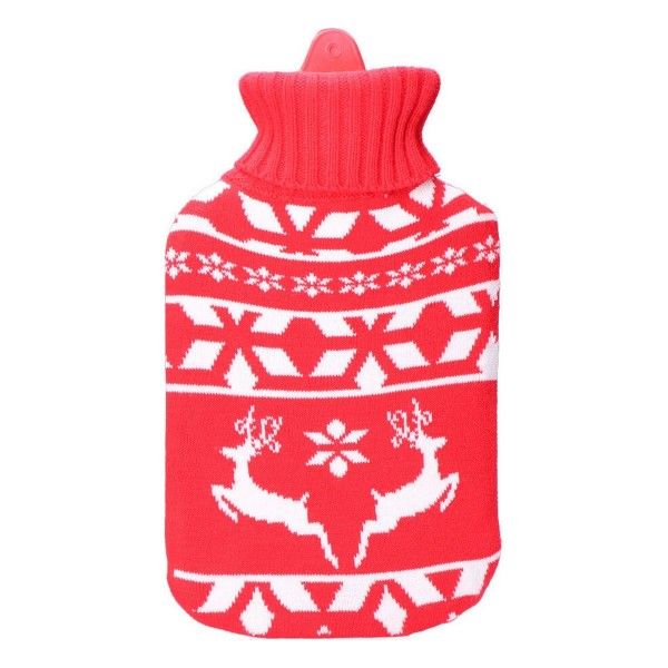 Bouillotte EDM Rouge Blanc Laine (2 L)
